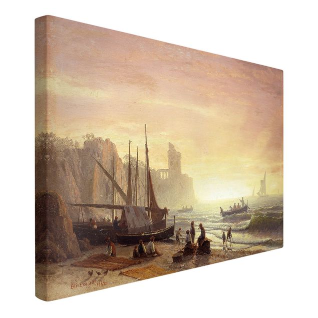 Tableau Romantisme Albert Bierstadt - La flotte de pêche