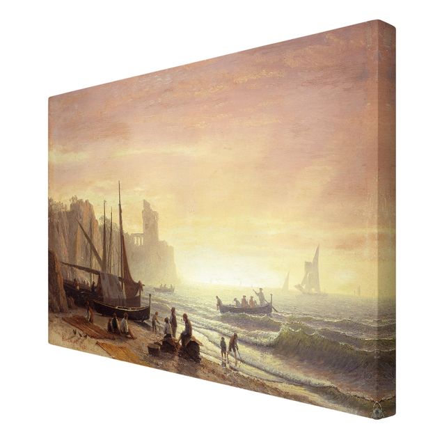 Tableaux mer Albert Bierstadt - La flotte de pêche