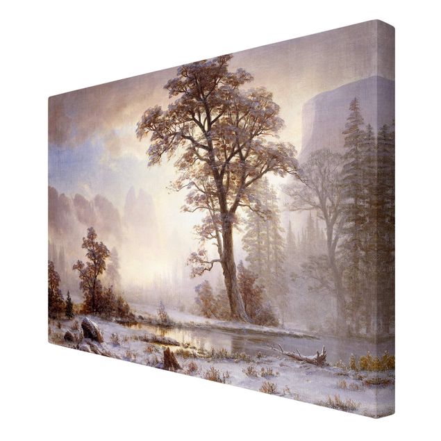 Tableaux modernes Albert Bierstadt - Vallée du Yosemite, chute de neige