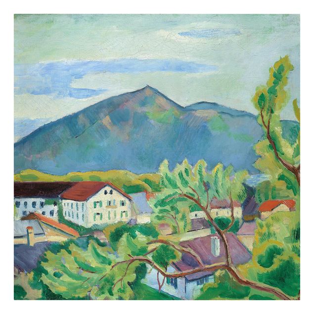 Tableau expressionnisme August Macke - Paysage de printemps à Tegernsee