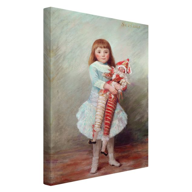 Toile chien Auguste Renoir - Suzanne avec la marionnette Arlequin