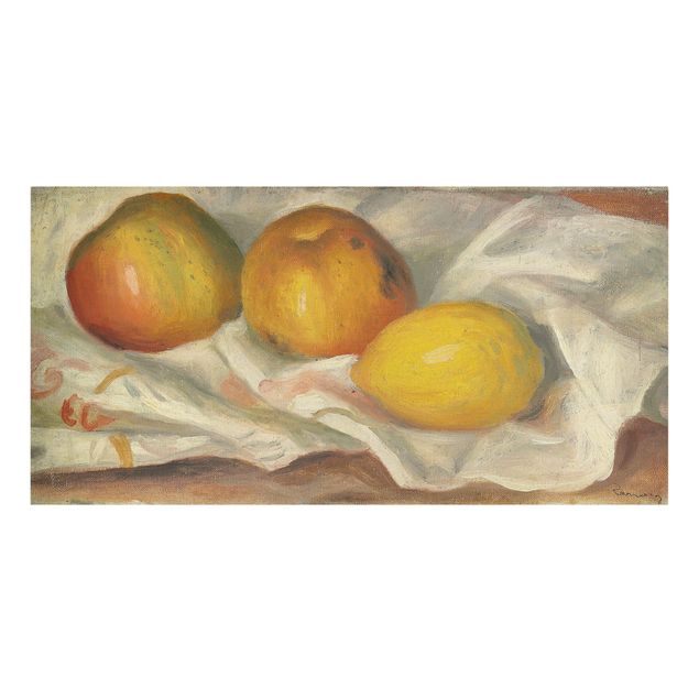 tableaux floraux Auguste Renoir - Deux pommes et un citron