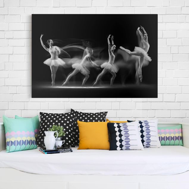 Tableaux sur toile en noir et blanc Ballerina Art Wave