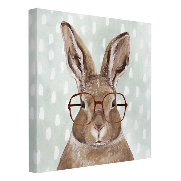 Tableau toile animaux Animaux avec lunettes - Lapin