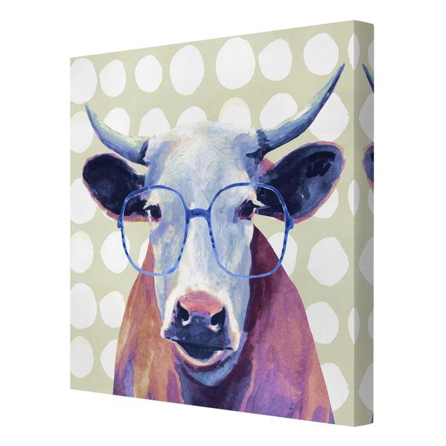 Tableaux muraux Animaux avec lunettes - Vache