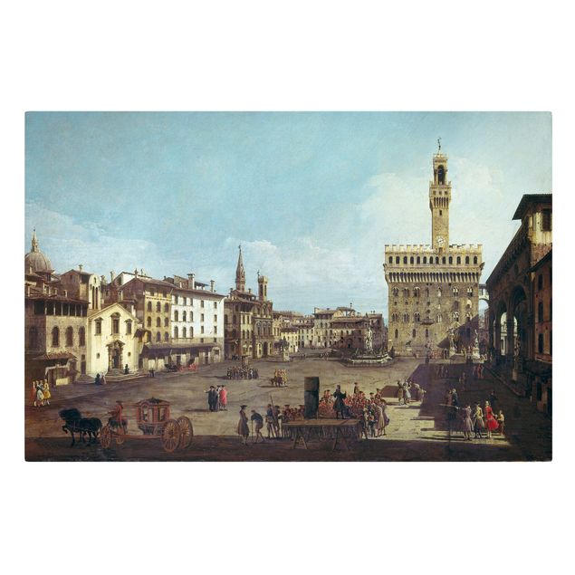 Toile chien Bernardo Bellotto - La Piazza della Signoria à Florence