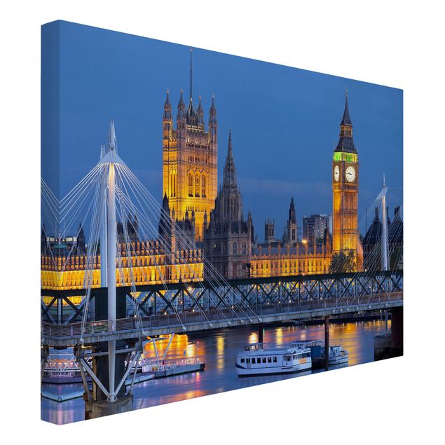 Tableau moderne Big Ben et Palais de Westminster à Londres la nuit