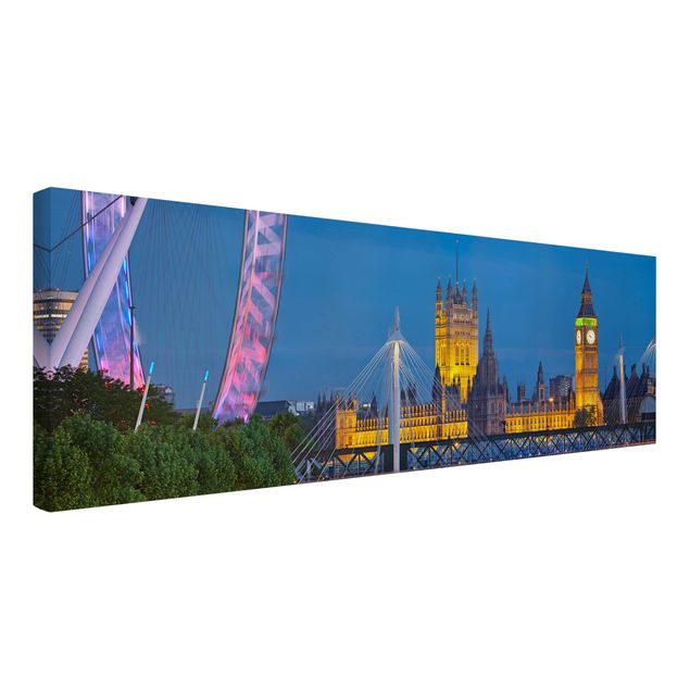 Tableau moderne Big Ben et Palais de Westminster à Londres la nuit