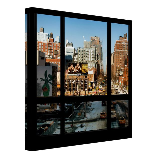 Tableaux moderne Vue des fenêtres d'une rue de New York