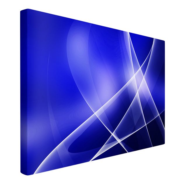 Tableaux abstraits Disco bleue