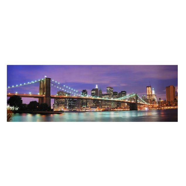 Tableau ville du monde Pont de Brooklyn à New York
