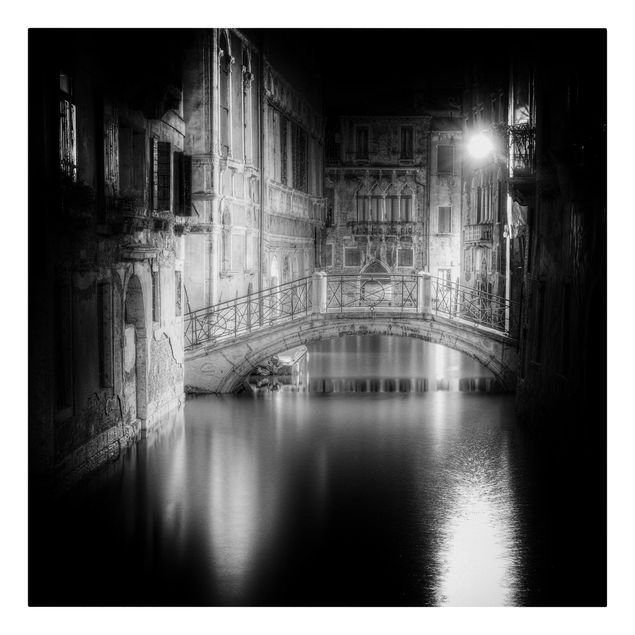 Tableaux sur toile en noir et blanc Pont de Venise