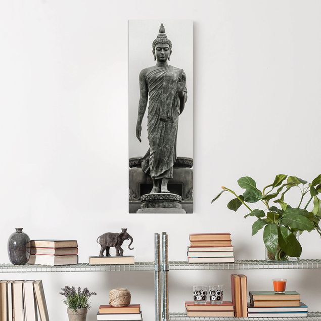 Tableaux sur toile en noir et blanc Statue de Bouddha