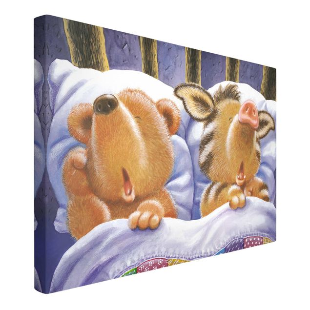 Cadre animaux Buddy Bear - Au lit
