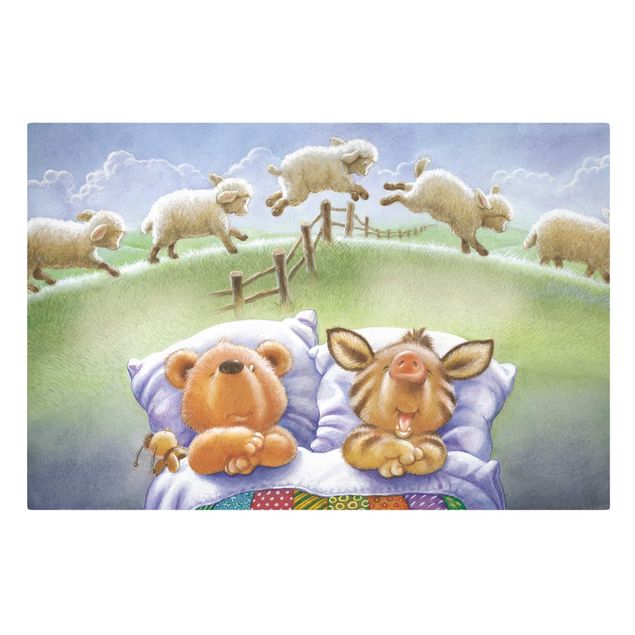 Toile animaux Buddy Bear - Counting Sheep