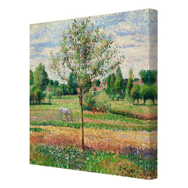 Tableaux paysage Camille Pissarro - Prairie avec cheval gris, Eragny