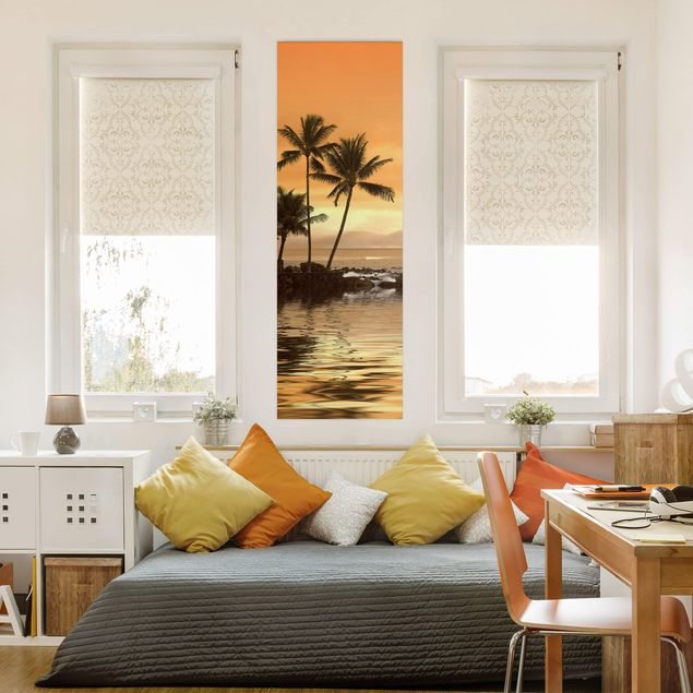 Tableau paysage Coucher de soleil des Caraïbes I