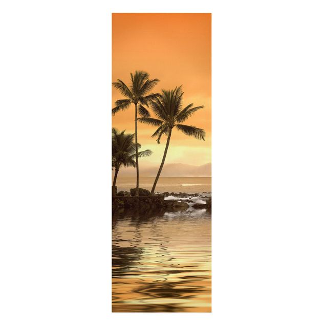 Tableaux plage Coucher de soleil des Caraïbes I