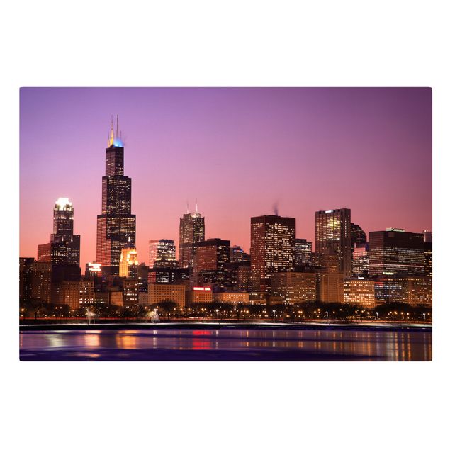 Tableau marron Chicago Skyline