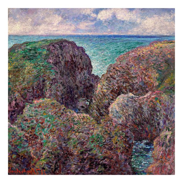Tableaux montagnes Claude Monet - Groupe de rochers à Port-Goulphar
