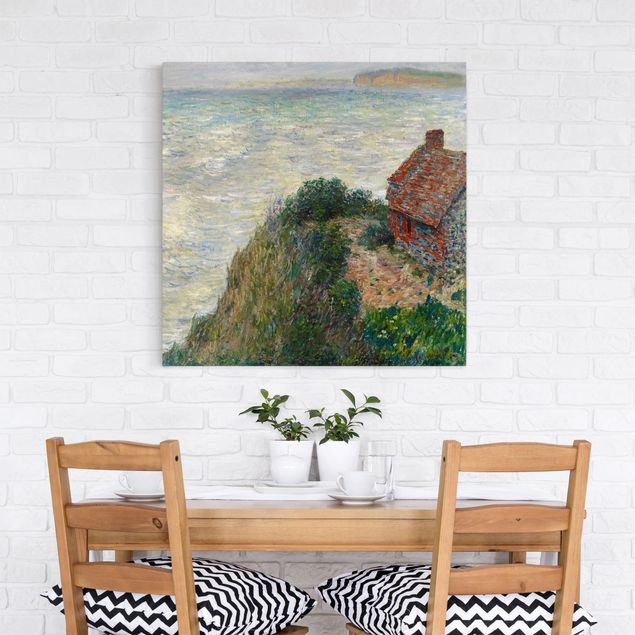 Toile impressionniste Claude Monet - Maison du pêcheur à Petit Ailly