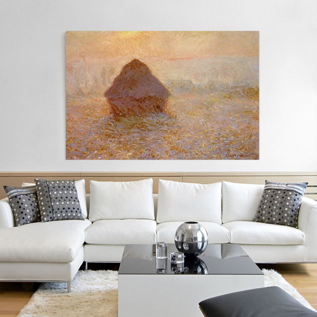 Tableaux paysage Claude Monet - La meule de foin dans la brume