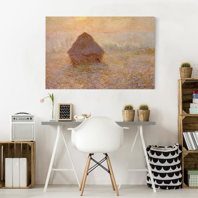 Tableaux Impressionnisme Claude Monet - La meule de foin dans la brume