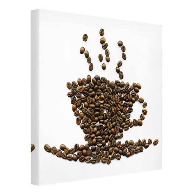Tableaux sur toile avec café Tasse de grains de café