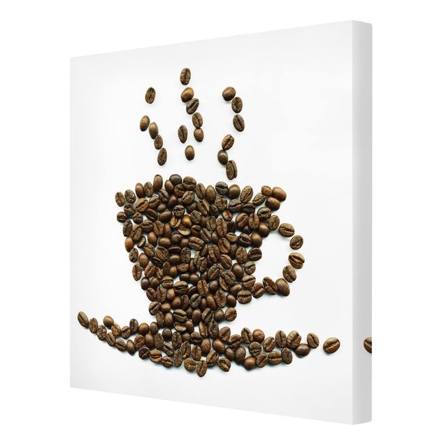 Impressions sur toile Tasse de grains de café