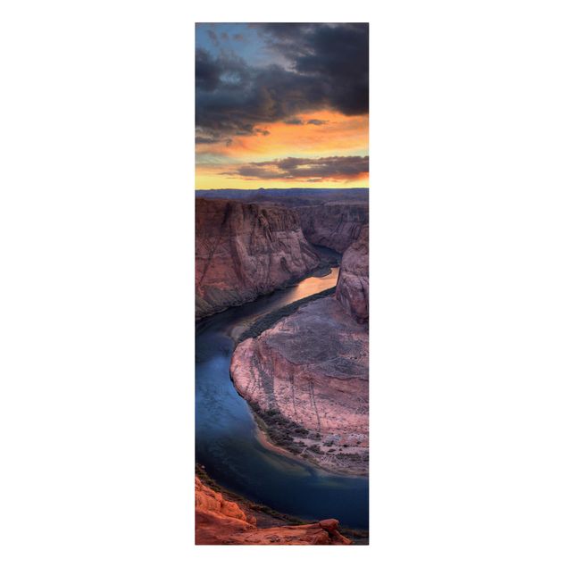Tableau toile coucher de soleil Fleuve Colorado Glen Canyon