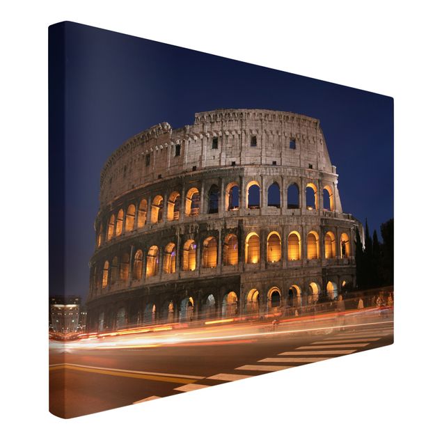 Tableau toile italie Colisée à Rome la nuit