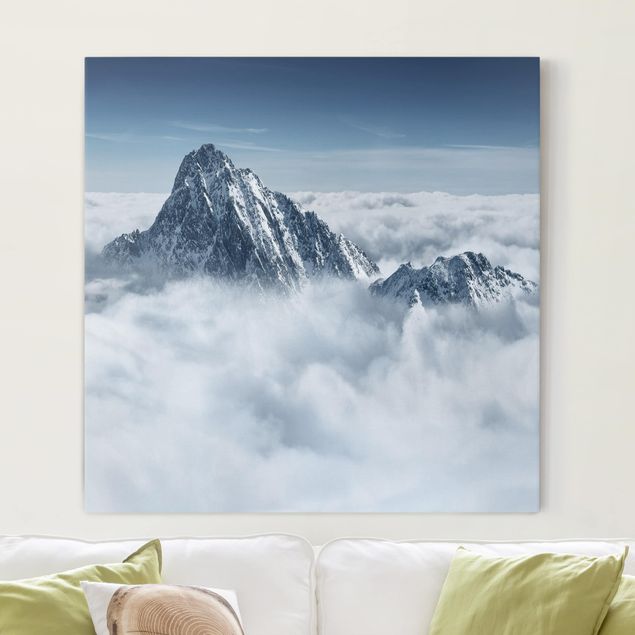 Tableau paysage Les Alpes au-dessus des nuages