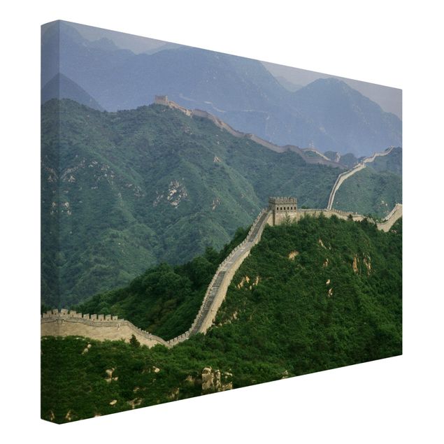 Toile paysage montagne La Grande Muraille de Chine à l'air libre