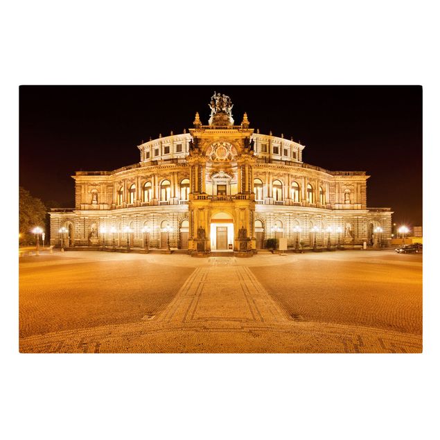 Tableau toile ville Opéra de Dresde