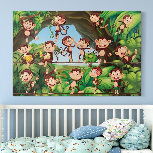 Déco chambre bébé Jungle Monkeys
