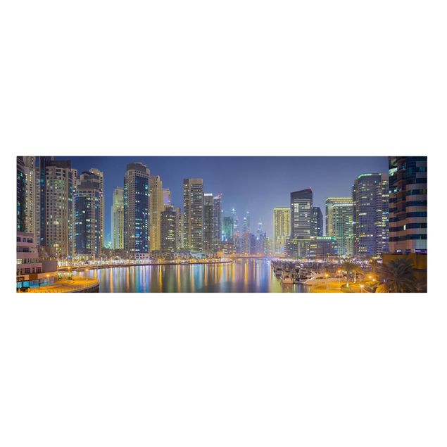 Tableaux moderne Dubai Night Skyline