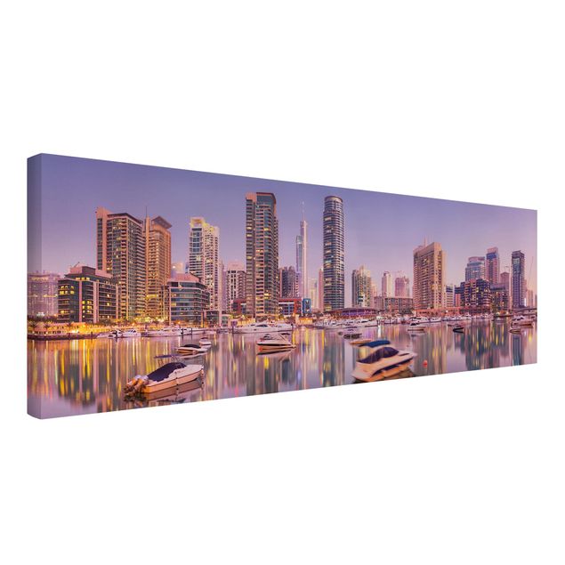 Tableaux sur toile Dubaï Dubai Skyline et Marina