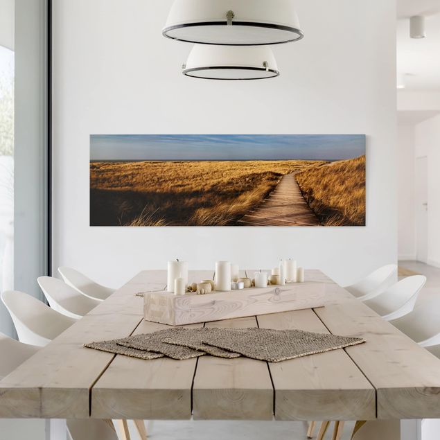 Tableaux sur toile avec dunes Chemin des dunes sur Sylt