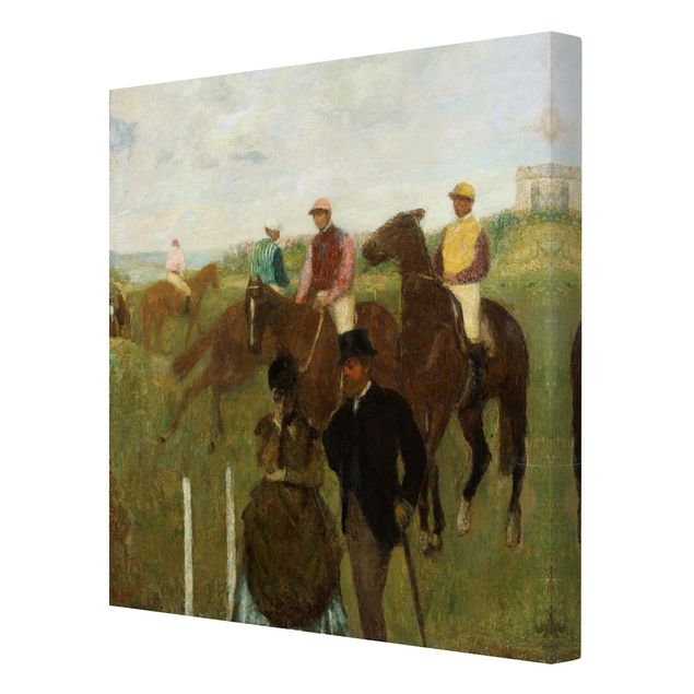 Tableaux portraits Edgar Degas - Jockeys sur la piste de course