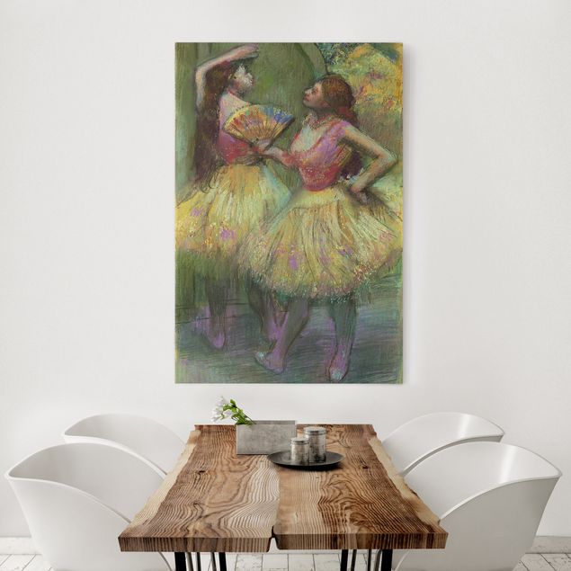 Tableau impressionniste Edgar Degas - Deux danseurs avant de monter sur scène