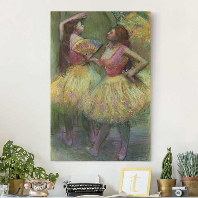 Tableau artistique Edgar Degas - Deux danseurs avant de monter sur scène