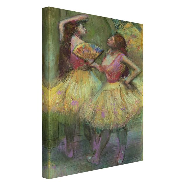 Tableau ballerine Edgar Degas - Deux danseurs avant de monter sur scène