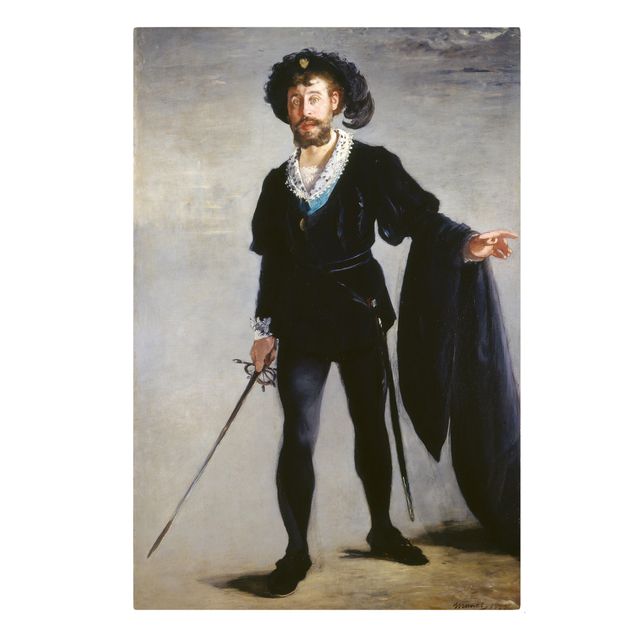 Tableaux portraits Edouard Manet - Jean-Baptiste Faure dans le rôle d'Hamlet
