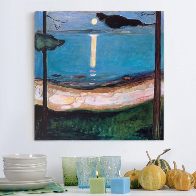 Déco mur cuisine Edvard Munch - Nuit de lune