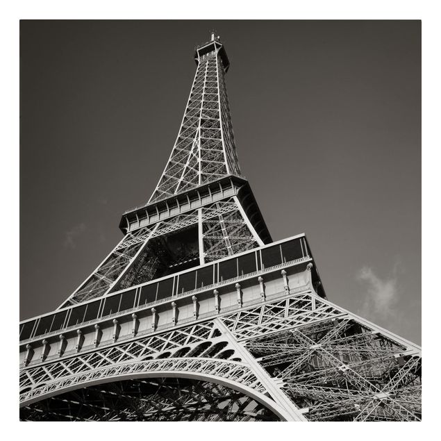 Tableaux sur toile en noir et blanc Tour Eiffel à Paris