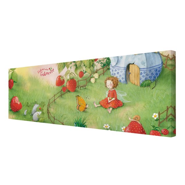 Impressions sur toile The Strawberry Fairy - Dans le jardin