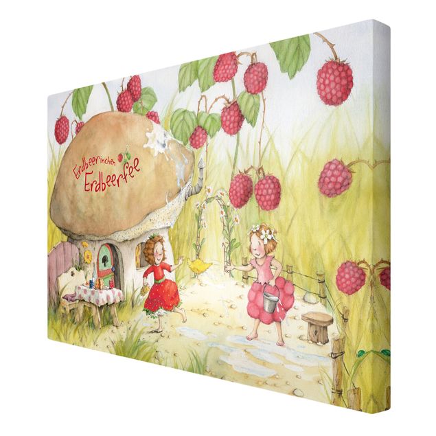 Toile murale The Strawberry Fairy - Sous le framboisier