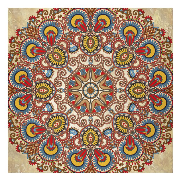 Tableau décoration Mandala coloré