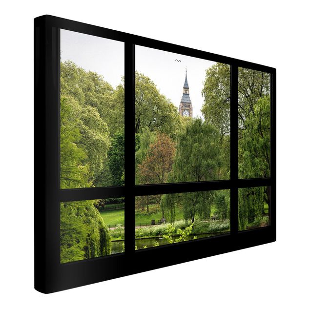 Tableaux modernes Fenêtre donnant sur le parc St. James et sur Big Ben