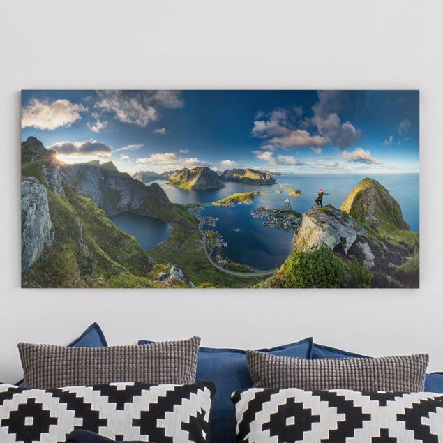 Tableau paysages Vue du fjord à Reinebringen